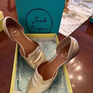 Jack Rogers Women's Metallic Gold Flats